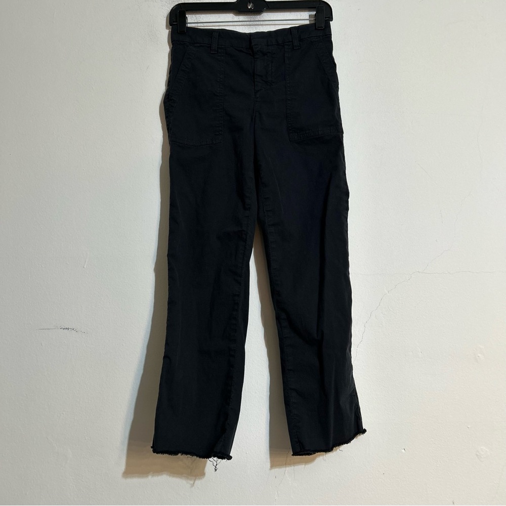 Frank & Eileen Blackstone Utility Cropped Twill Pants in Black Size 0